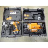 Worx battery drill with 2 batteries and charger, Worx electric plane