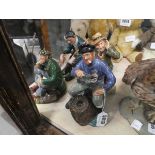 Four Royal Doulton figures: HN2042 Owd Willum, HN2317 The Lobster Man, HN2325 The Master and
