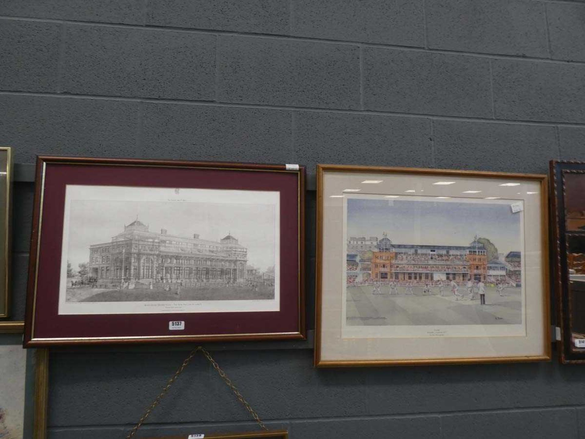 +VAT Three cricketing prints of views of Lords - Image 2 of 2