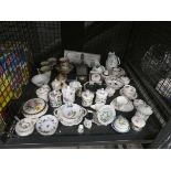 Cage containing large quantity of Bavarian, Royal Doulton and other china