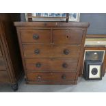 Victorian mahogany chest of two over three drawers