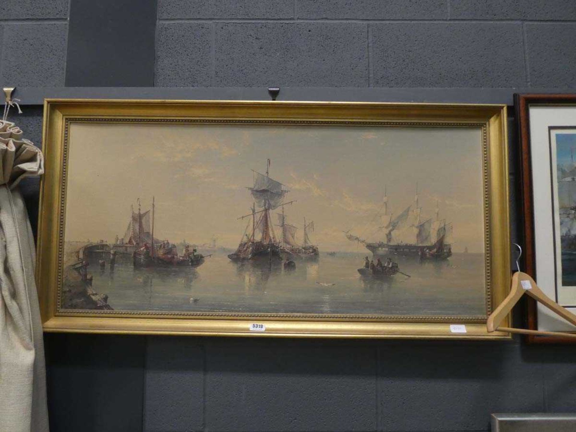 Print of battleships at sea