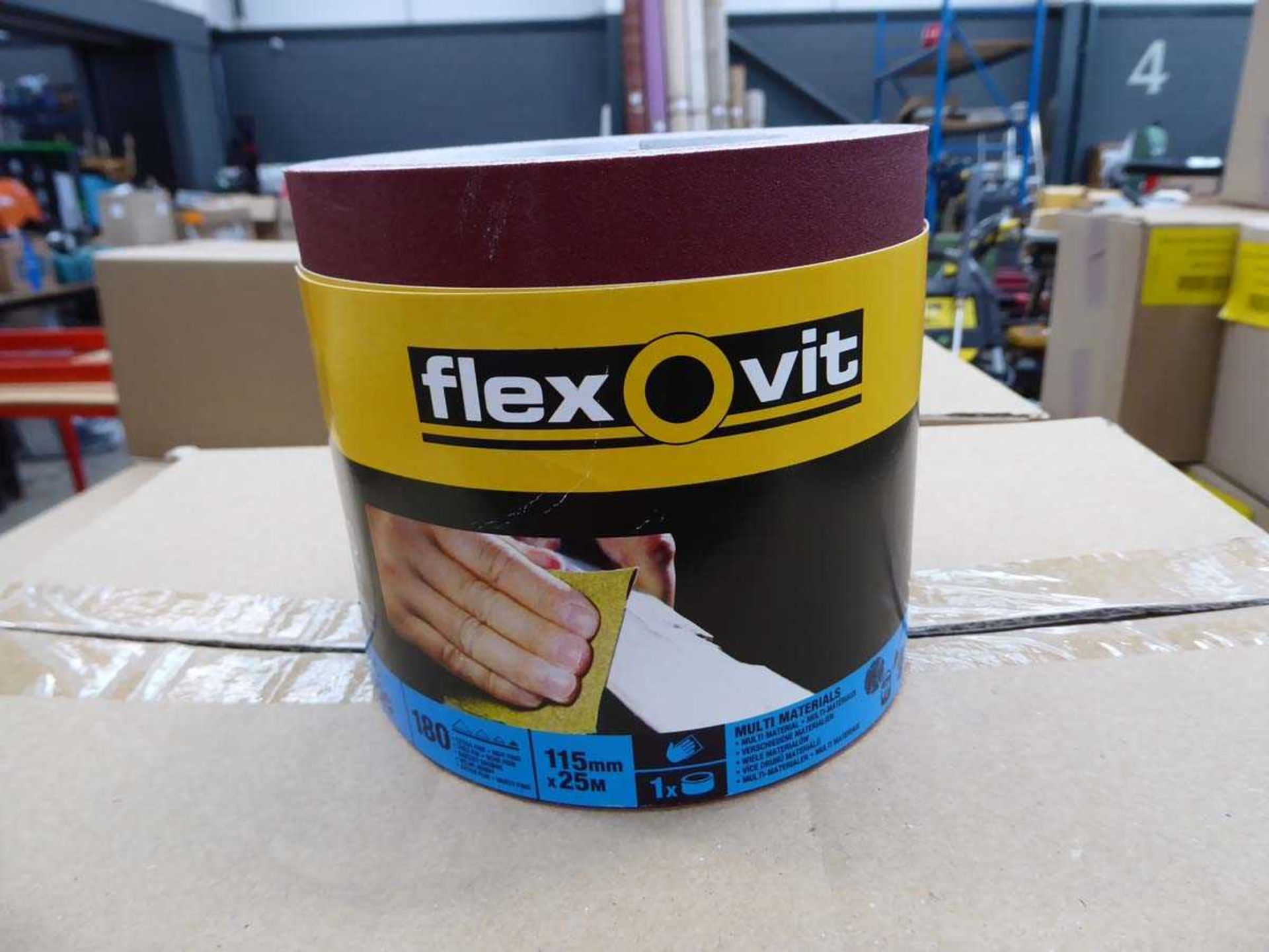 +VAT Two boxes of Flexovit abrasive 180 grit rolls - Image 2 of 2