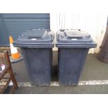 +VAT 2 grey wheelie bins