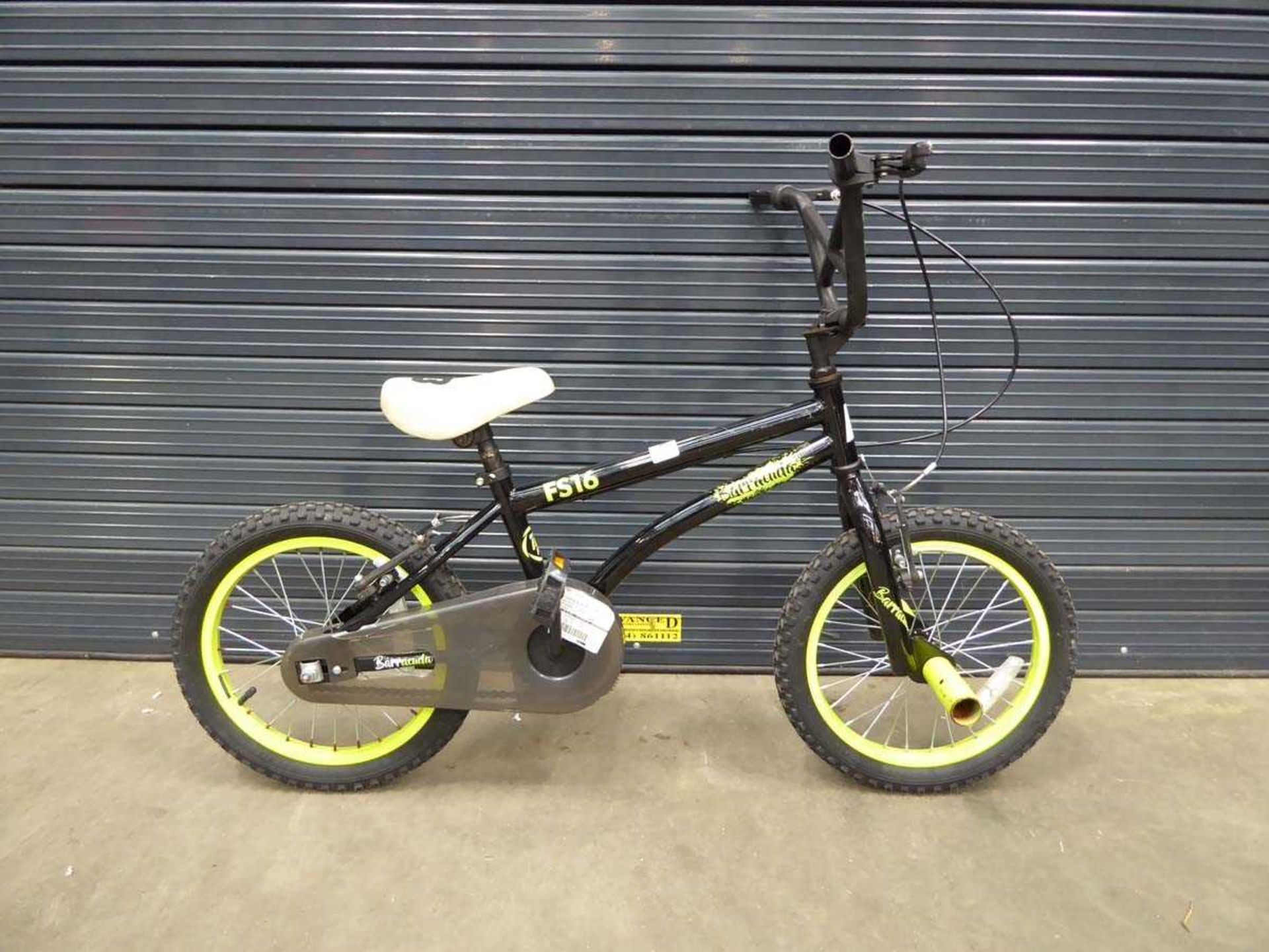 +VAT Small black and yellow Barracuda child's bike