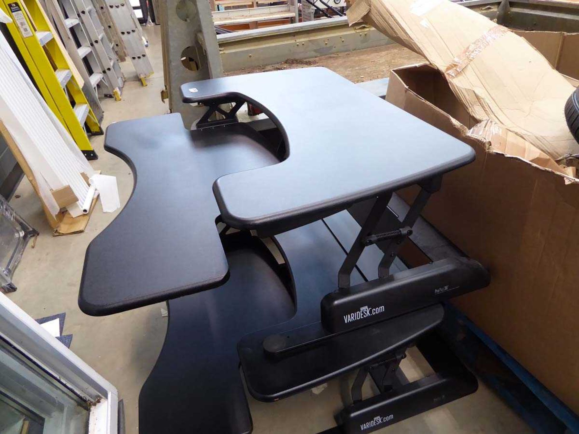 Veridesk black desk riser