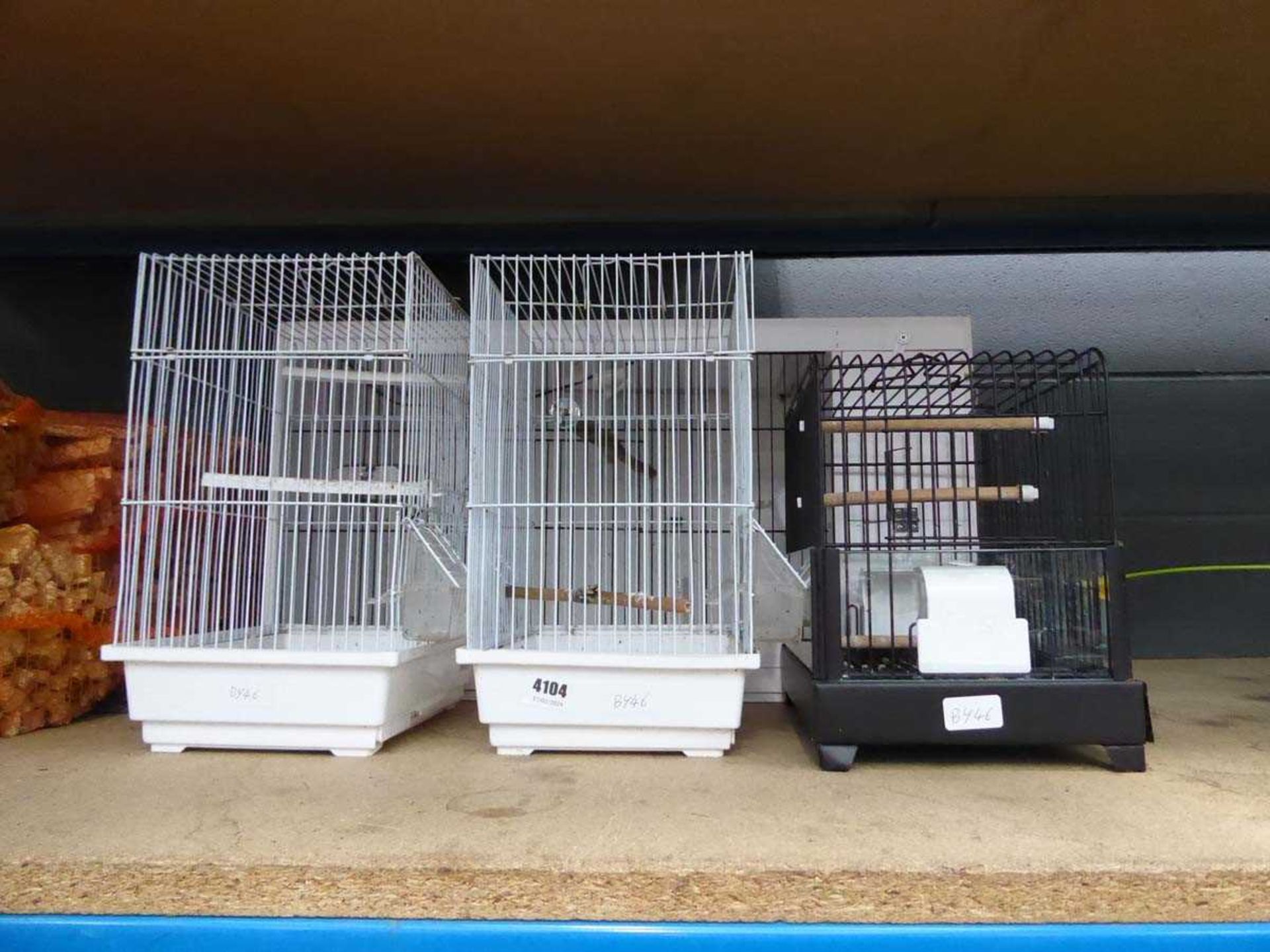 3 small and 1 large bird cage