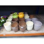 Quantity of small coloured pots