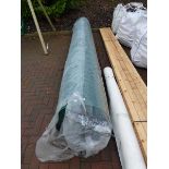 Large roll of heavy duty industrial green matting