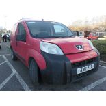 (KN11 YVX) Peugeot Bipper S HDI Panel Van in red, first registered 25.05.2011, 1399 cc diesel,