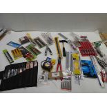 +VAT Multi tools, hammer, saw blades, tape measure, center punch, hook & pick set, files and other