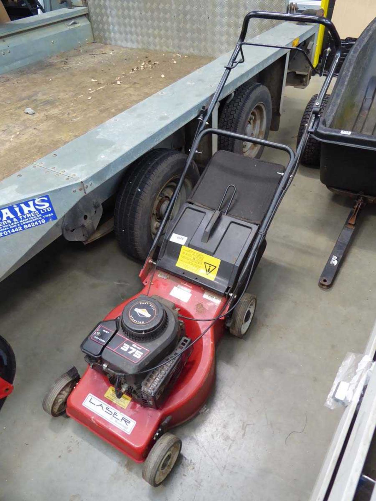 Laser petrol powered rotary mower with grass box