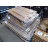 Pallet of floor protectors and assorted whiteboards