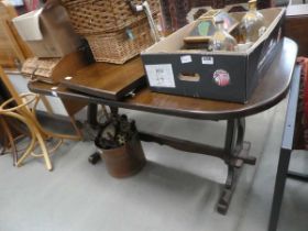 Oak extending dining table