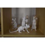 Four Seletti 'Mouse' lamps in white For hard-wiring/re-wiring