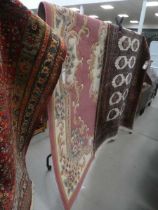 (4) Pink Chinese carpet