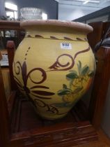 Large painted pottery pot