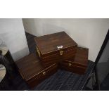 Three 'Jones Bootmaker' boxes with campaign handles