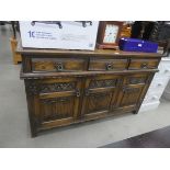 Oak sideboard, 3 drawers over 3 doors