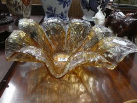 Moulded glass fruit bowl