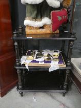 Ebonised Victorian 3 tier stand
