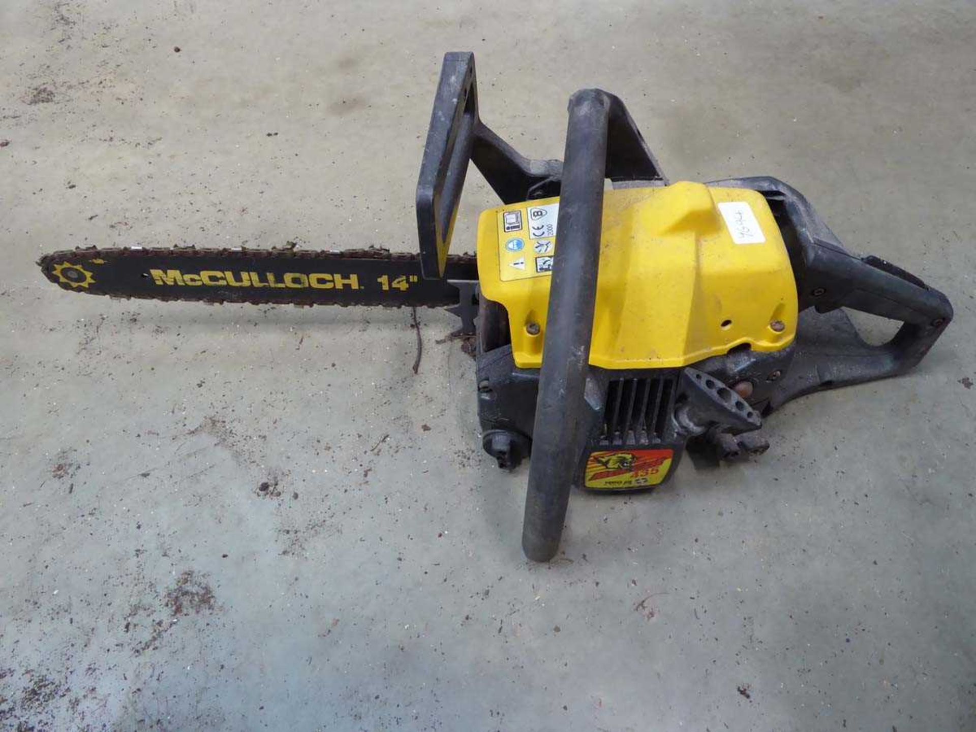 Mcculloch petrol powered chainsaw