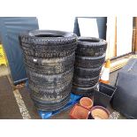 Pallet containing large quantity of van wheels and tyres