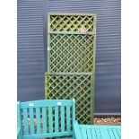 Quantity of green garden trellis