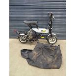 Britex Kari-bike petrol powered motorcycle, with bag