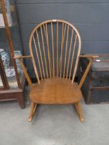 Elm seated Ercol style rocking chair