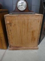 Striped pine single door cupboard