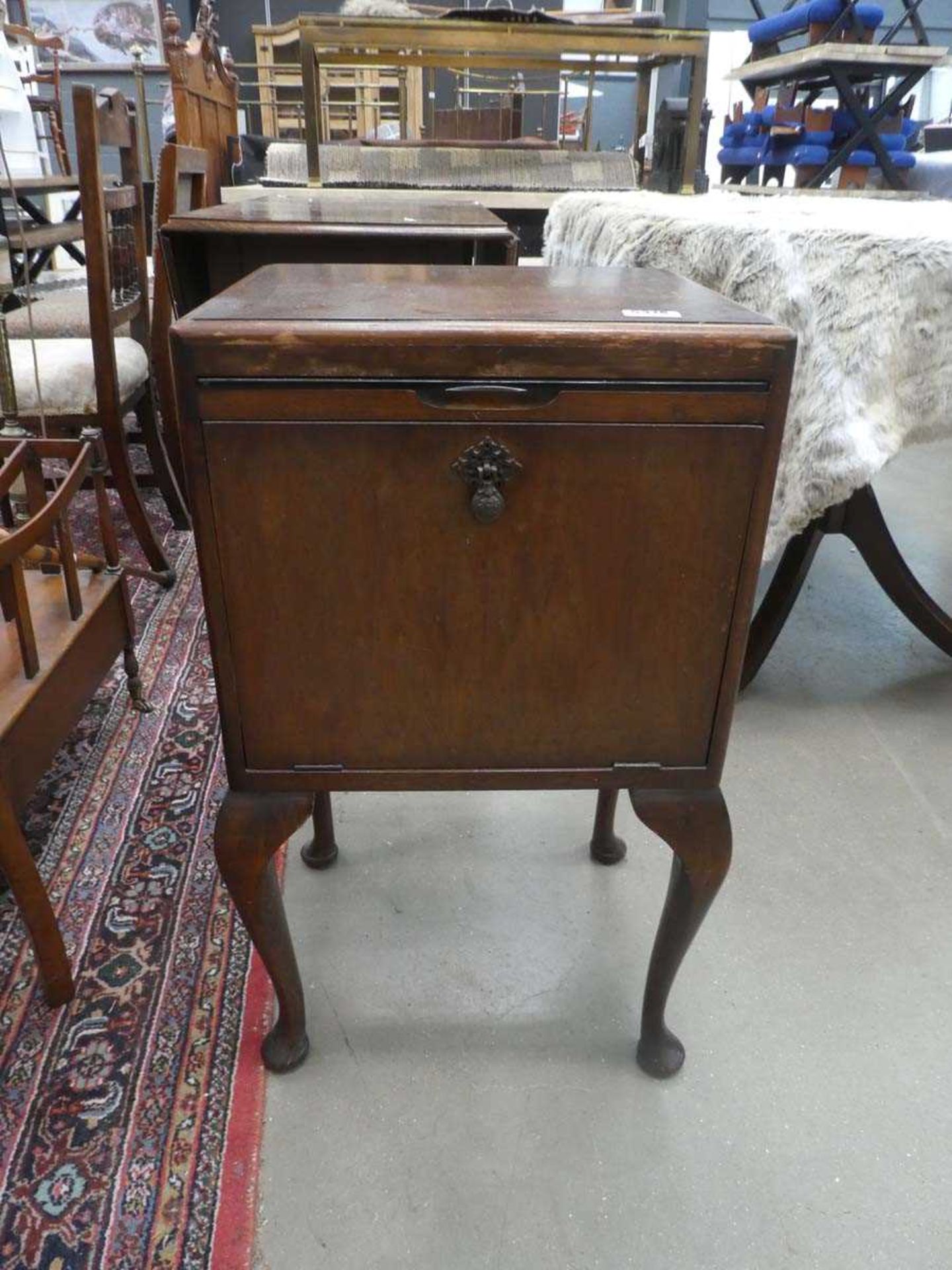 Reproduction walnut pot cupboard