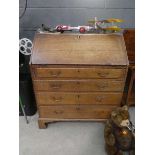 Georgian oak bureau