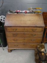 Georgian oak bureau