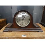 Oak cased napoleon hat mantle clock