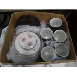 Box containing Denby crockery