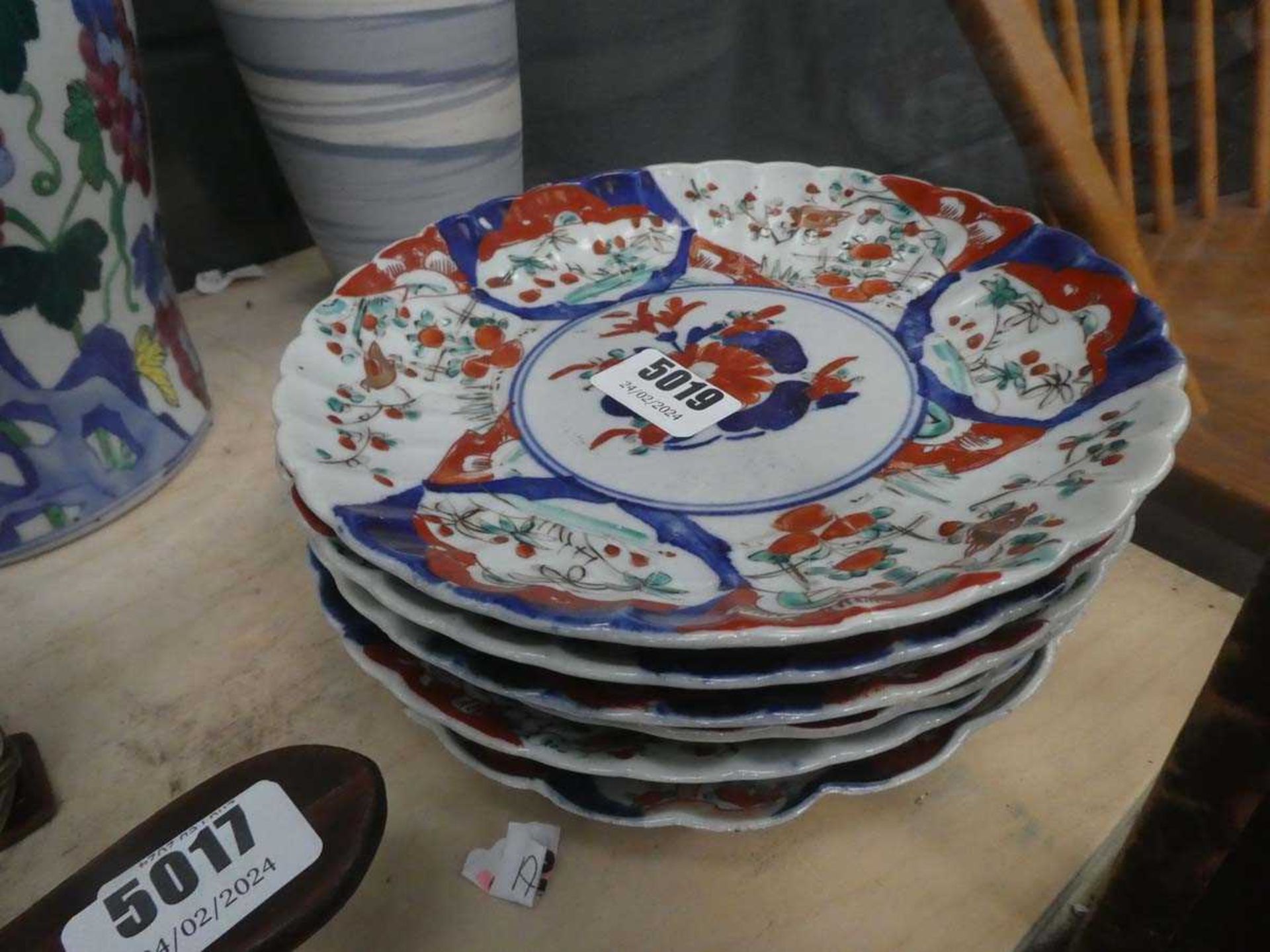 Stack of Imari plates