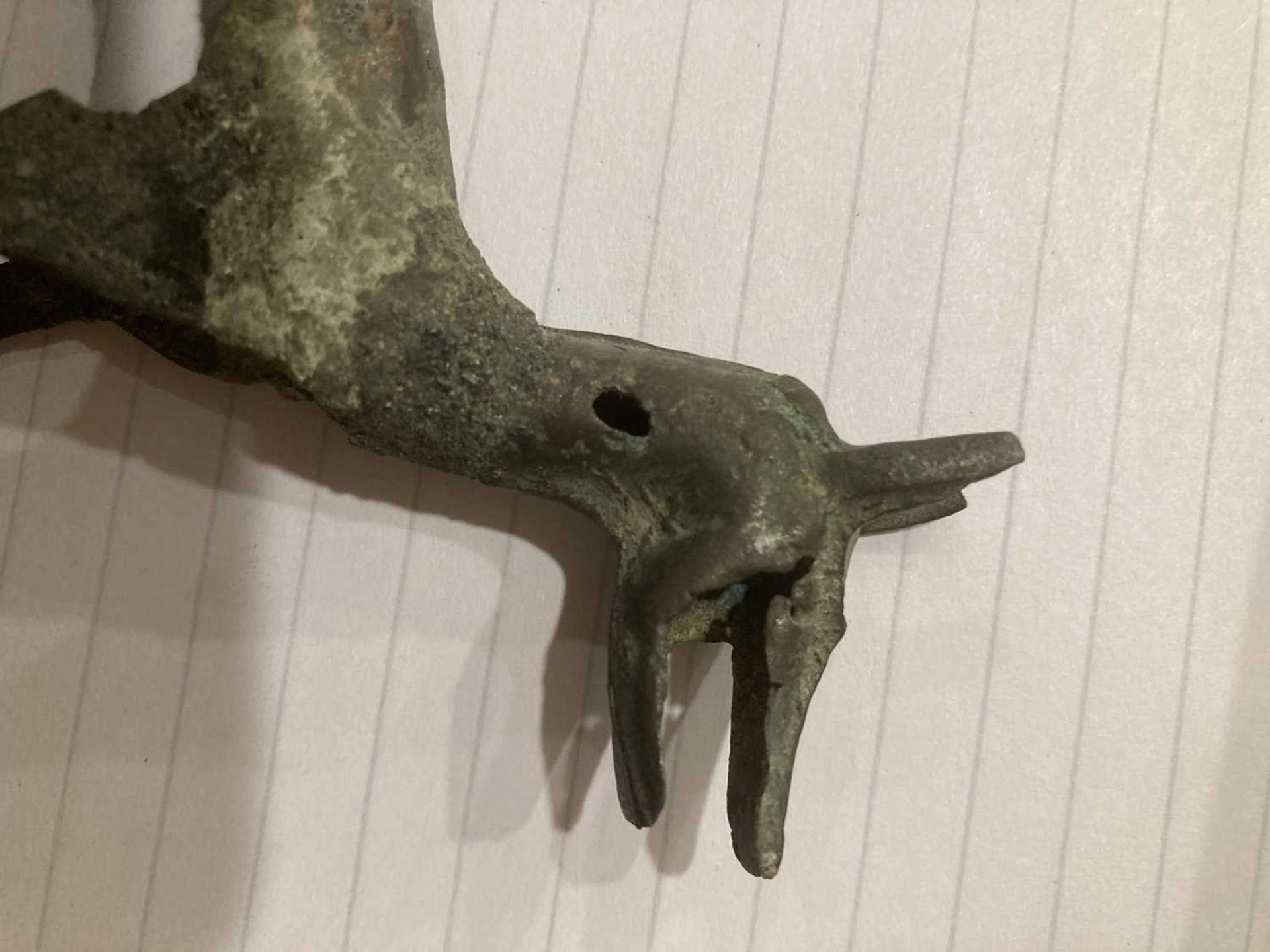 An archaic Chinese green patinated bronze figure modelled as a horse, h. 8 cm and a further group of - Image 18 of 19