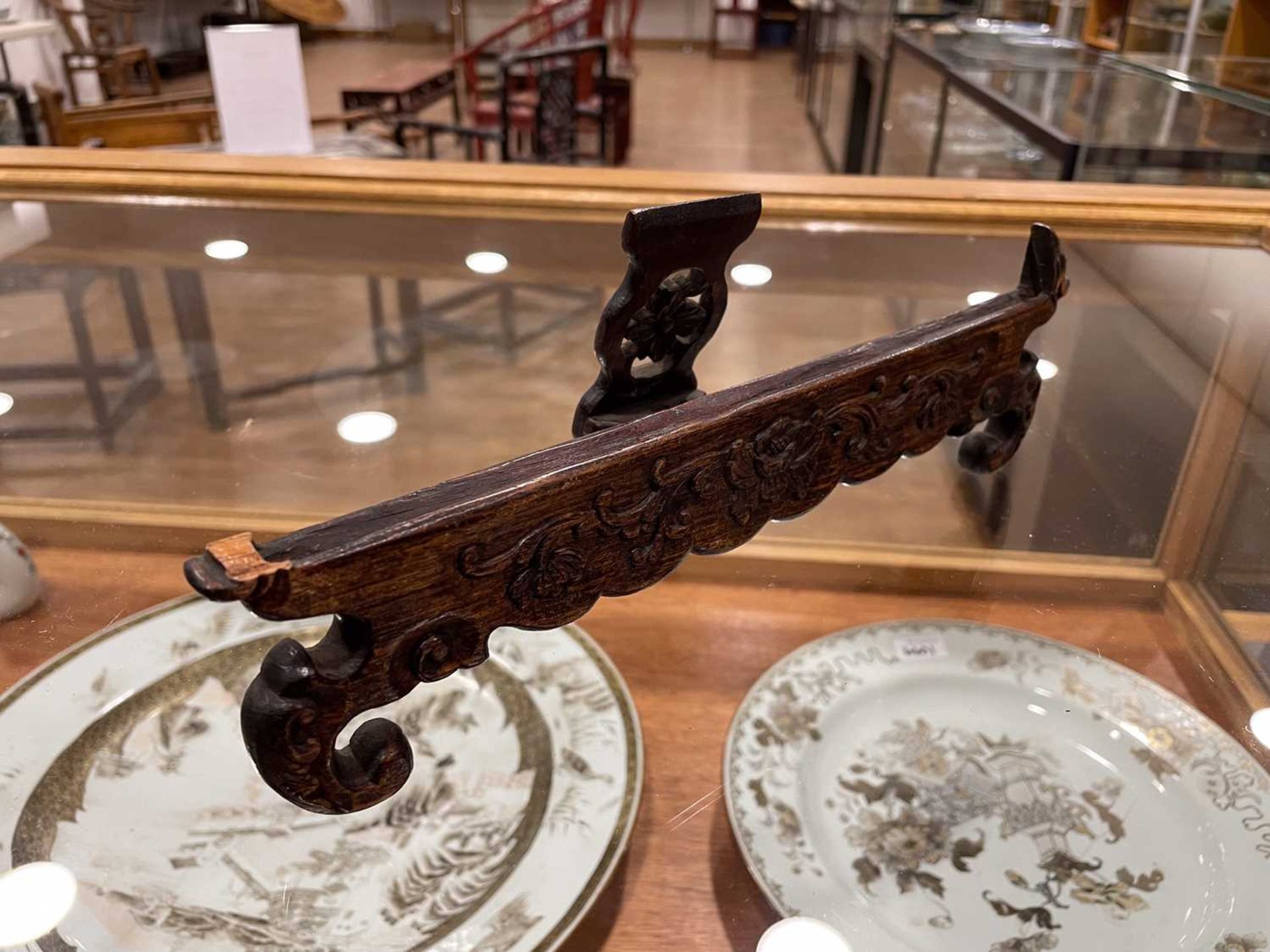 A collection of Chinese hardwood and lacquered stands and stand parts, various sizes (qty) Breakages - Image 141 of 171