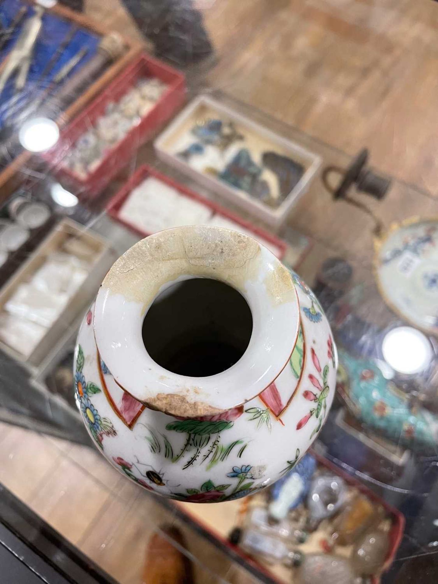 A Cantonese teapot and cover of squat form, typically decorated in coloured enamels with traditional - Image 64 of 70