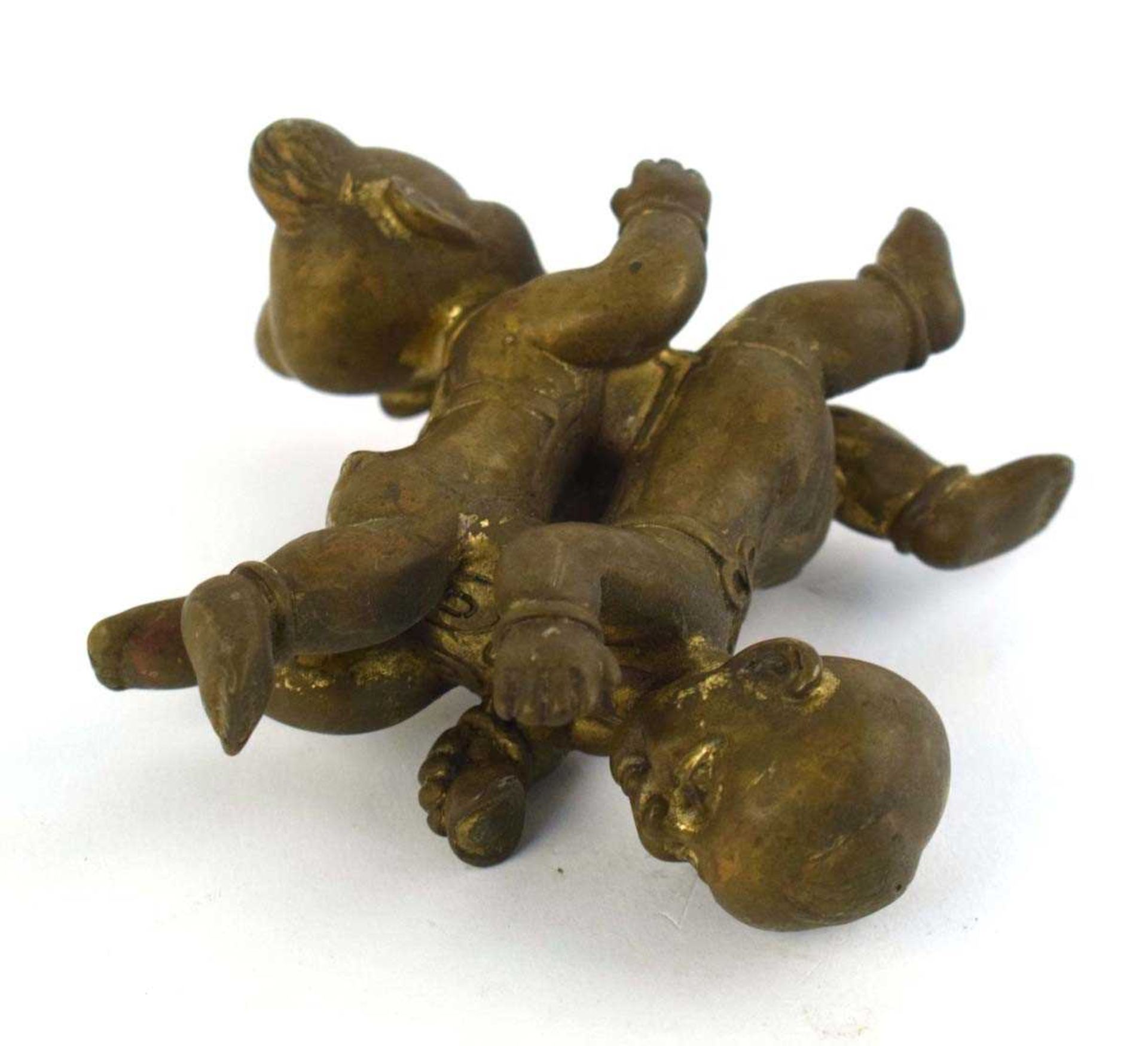 A Chinese parcel gilt bronze figure modelled as Sixi boys, approx. 4 x 11 cm, 824 gms *from the - Bild 2 aus 25