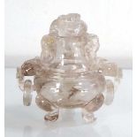 A Chinese clear (?)rock crystal jar and cover, h. 11.5 cm *from the collection of Phillip Allen (