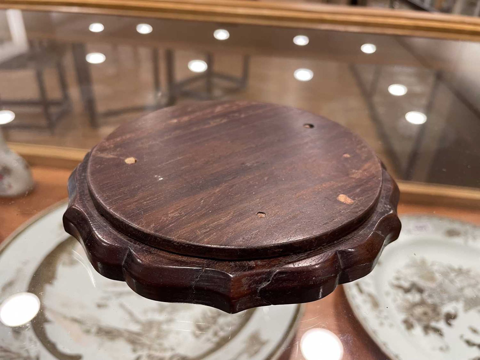 A collection of Chinese hardwood and lacquered stands and stand parts, various sizes (qty) Breakages - Image 149 of 171