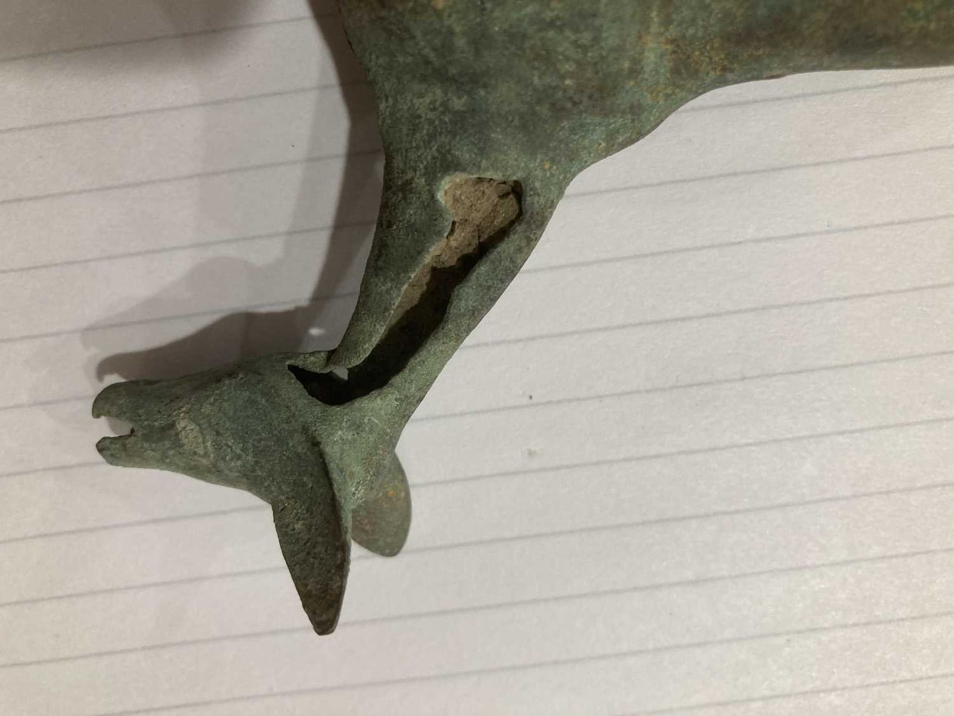 An archaic Chinese green patinated bronze figure modelled as a horse, h. 8 cm and a further group of - Image 19 of 19