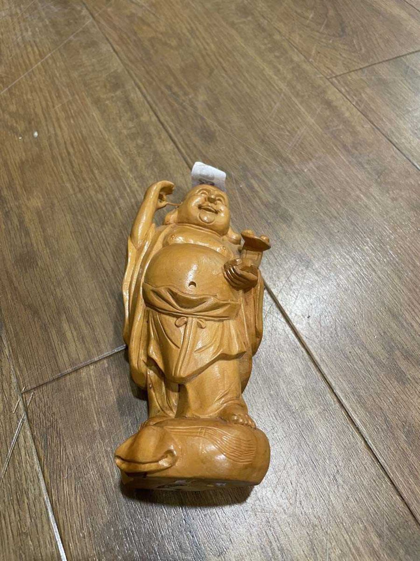 A Chinese carved wood figure modelled as a fisherman and his catch, h. 18 cm, together with ten - Image 9 of 62