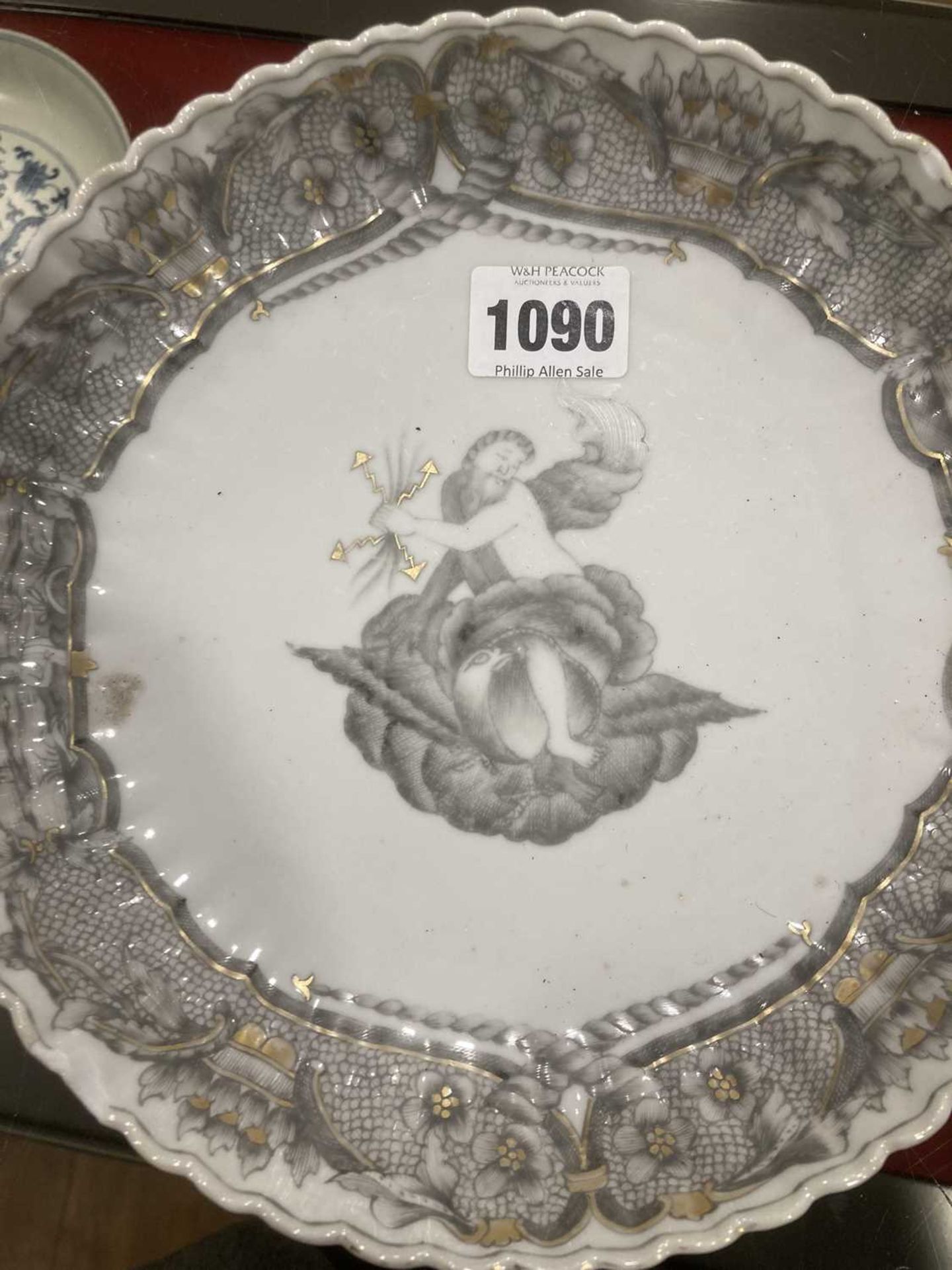 Eleven items of Chinese en-grisaille decorated porcelain including a tea bowl and matching saucer, - Image 18 of 31