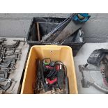 +VAT 2 crates of tooling; hand saws, bolt croppers, scissors and paint brushes