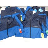 +VAT 5 unisex Columbia windbreaker jackets in assorted colours and sizes
