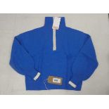 +VAT Kitri lorna azure blue alpaca blend zip collar sweater size XS (hanging)