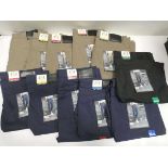 +VAT 11 pairs of mens English Laundry chino trousers in mixed colours and various sizes